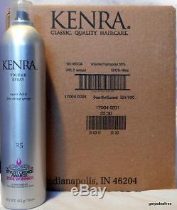 Case of KENRA #25 VOLUME SPRAY SUPER HOLD FINISHING HAIRSPRAY 16 oz x 12 cans