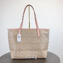 Coach CU392 Coach X Observed By Us City Tote Bag In Signature Canvas IN Light Kh