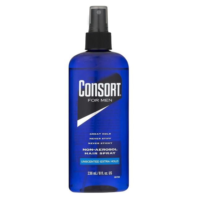 Consort For Men Unscented Extra Hold Non-aerosol Hair Spray 8 Oz(pack Of 12)