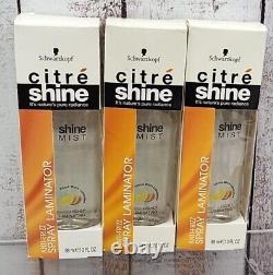 Crite Shine Schwarzkopf Citre Shine Mist ANTI-FRIZZ SPRAY LAMINATOR Lot (3)