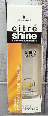 Crite Shine Schwarzkopf Citre Shine Mist ANTI-FRIZZ SPRAY LAMINATOR Lot (3)