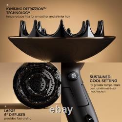 Curlsmith Defrizzion Travel Hair Dryer with Large Diffuser, for Curly Hair