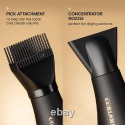 Curlsmith Defrizzion Travel Hair Dryer with Large Diffuser, for Curly Hair