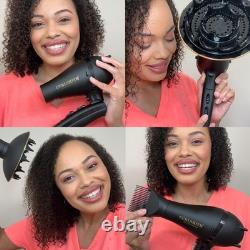 Curlsmith Defrizzion Travel Hair Dryer with Large Diffuser, for Curly Hair