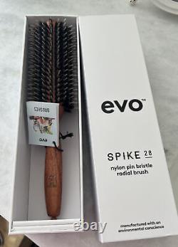 EVO Brush Lot 18 Spike-28 NIB Wood Bristle Styling Brushes Round Free Shipping