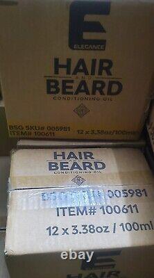 Elegance Hair & Beard Hydrating Oil 100ml / 3.38oz (12 Pack)