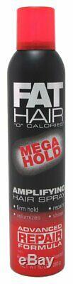 FAT HAIR 0 Calorie MEGA HOLD Amplifying Hair Spray ADVANCED REPAIR FORMULA