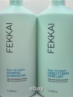 FEKKAI Super Strength+ JUMBO 1L Duo Shampoo & Conditioner Bundle