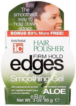 Fantasia Edges Hair Polisher Firm Hold Smoothing Gel, 3 Ounce