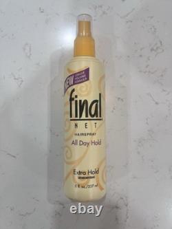 Final Net Hairspray Pump Extra Hold All Day Hold Unscented 12 Fl Oz New