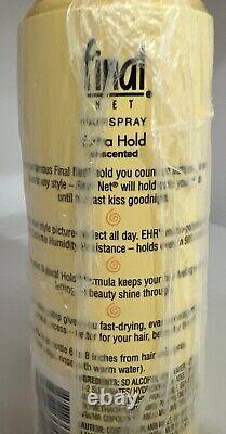 Final Net Hairspray Pump Extra Hold Unscented All Day Hold 12 0z (New Lot Of 3)