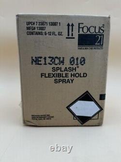 Focus 21 Splash Flexible Hold Spray Hairspray 12 Oz (New 6 Bottles)