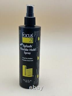 Focus 21 Splash Flexible Hold Spray Hairspray 12 Oz (New 6 Bottles)