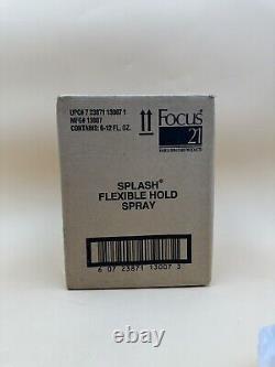 Focus 21 Splash Flexible Hold Spray Hairspray 12 Oz (New 6 Bottles)