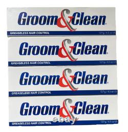 Groom and Clean Greaseless Hair Control Cream 4.5 oz Ea EXP 7/2028 4 Pack