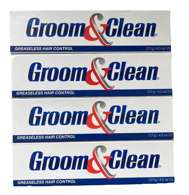 Groom And Clean Greaseless Hair Control Cream 4.5 Oz Ea Exp 7/2028 4 Pack