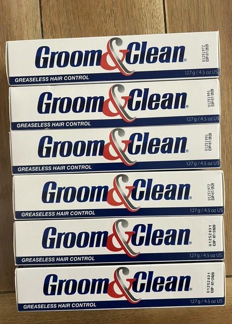 Groom And Clean Greaseless Hair Control Gel 4.5 Oz Each Exp 07/2028, 6-pack