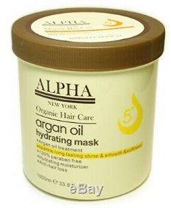 HAIR REPAIR ARGAN OIL HYDRATING MASK BY ALPHA NEW YORK 1000 ml. / 33.8 fl. Oz