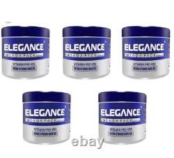 Hair Gel Extra Strong Hold Elegance Styling Gel 5 Pack x 250ml Vitamin Pro VB