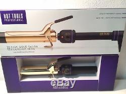Hot Tools Professional 32mm 24k Gold Salon Curling Iron Get's Hot Stay's Hot