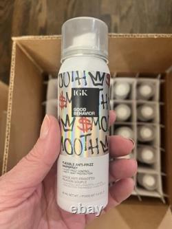 IGK Good Behavior Anti-Frizz Hairspray, Flexible, 1.8 Oz Pallet $250 value