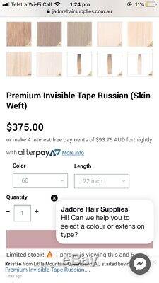 JAdore Invisi Tape Extensions Platinum Blonde #60 150g 60 pieces ($1100 VALUE)