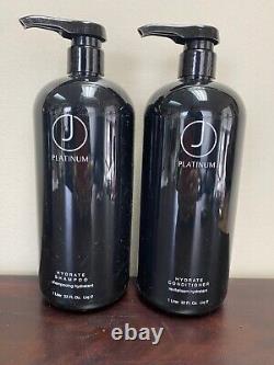J Beverly Hills Platinum Hydrate Shampoo & Conditioner 32oz LITER DUO