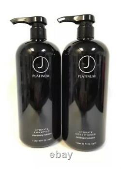 J Beverly Hills Platinum Hydrate Shampoo & Conditioner 32oz LITER DUO