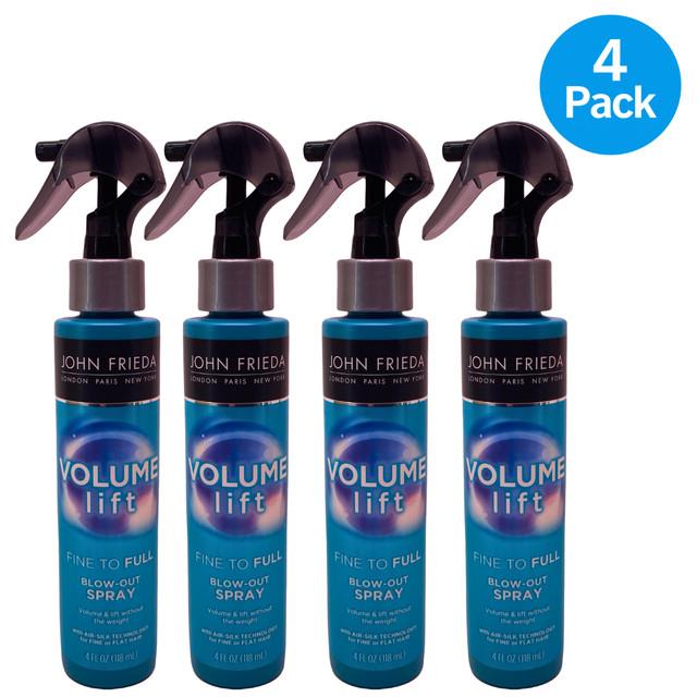 John Frieda Volume Lift Blow-out Spray Fine Or Flat Hair 4 Fl Oz 4 Pack New