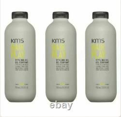 KMS Hair Play Styling Gel 25.3oz/750ml 3 PACK