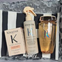 Kerastase Gloss Absolu Must Haves Set Shampoo Oil Milk Pouch $155 AUTHENTIC