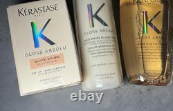 Kerastase Gloss Absolu Must Haves Set Shampoo Oil Milk Pouch $155 AUTHENTIC