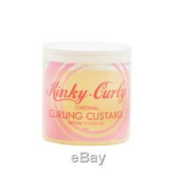 Kinky-Curly Curling Custard Natural Styling Gel 8 oz withFree Nail File