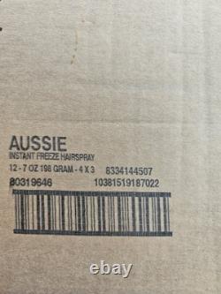 LOT OF 12 Aussie Instant Freeze Original Hairspray 7oz 24 Hour Extreme Hold CASE