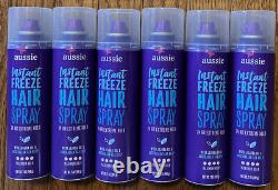 LOT OF 6- Aussie Instant Freeze Original Hairspray 24 Hour Extreme Hold- 7oz