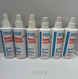 LOT OF 6 Master Krew Comb Extra Super Hold Hair Styling Hair Spray NEW