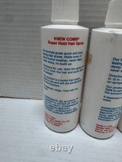 LOT OF 6 Master Krew Comb Extra Super Hold Hair Styling Hair Spray NEW
