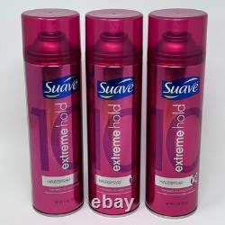 LOT of 3 Suave Extreme Hold Hairspray #10 Hard To Hold Styles, 11oz NEW