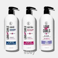 LUS Brands Love Ur Curls for Wavy Hair Shampoo + Conditioner + Styler