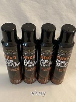 L'Oreal 4 BOTTLES SLEEK IT STRAND SMOOTHER SERUM-SPRAY DISCONTINUED NEW
