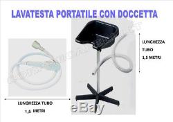 Lavatesta Portatile Parrucchiere Doccetta In Plastica Tubo DI Scarico 1,5mt