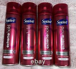 Lot 10 Suave EXTREME HOLD # 10 Hairspray UNSCENTED For Hard To Hold Styles Cap