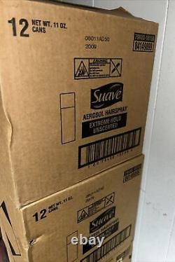 Lot 10 Suave EXTREME HOLD # 10 Hairspray UNSCENTED For Hard To Hold Styles Cap