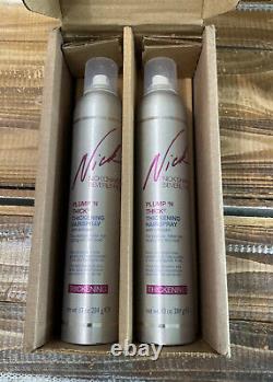 Lot 2 New Nick Chavez Plump'N Thick Thickening Hairspray 10 oz 300 ml Collagen