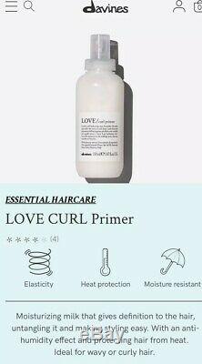 Lot 9 Davines LOVE Curl Primer 5.07oz Shampoo 8.45oz Cream New Curly Wavy Hair
