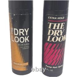 Lot Of 2 VTG 8 Oz. The Dry Look Non Aerosol Hairspray Bottles 90-04 Movie Props