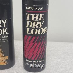 Lot Of 2 VTG 8 Oz. The Dry Look Non Aerosol Hairspray Bottles 90-04 Movie Props