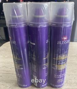 Lot Of 3 Aussie You Can Shine Sun-Touched Shine Hairspray, Max. Hold 10 Oz NEW