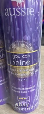 Lot Of 3 Aussie You Can Shine Sun-Touched Shine Hairspray, Max. Hold 10 Oz NEW