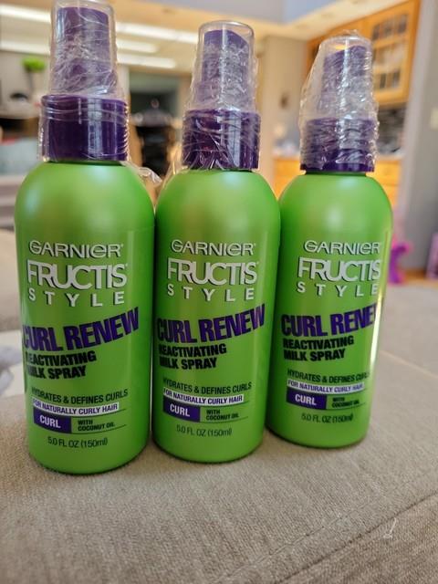 Lot Of 3 Garnier Fructis Style Curl Renew Reactivating Milk Spray 5 Oz Bottles